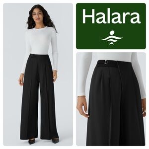 HALARA Black Halara Flex™ High Waisted Decorative Belt Straight Leg Pants